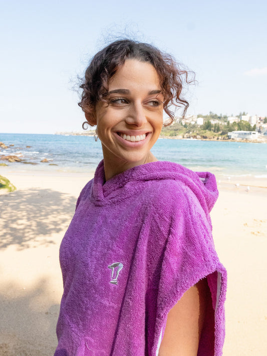 Womens Hooded Towel | Super Warm | Purple