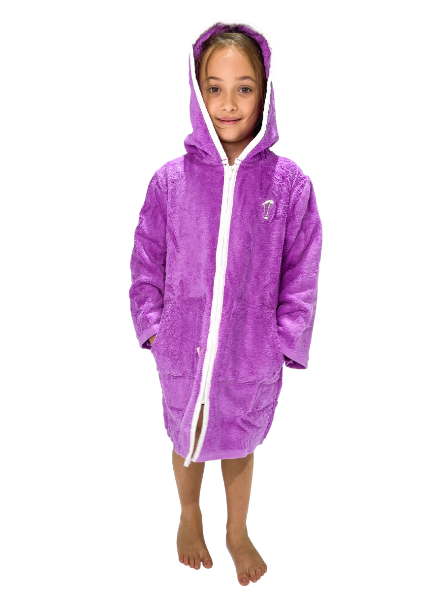 Hooded Towel | Swim Robe | Purple