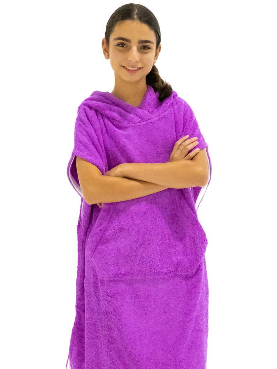 Kids Hooded Towel | Surf Poncho | SuperWarm | Purple