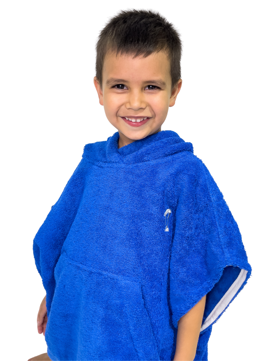 Kids Hooded Towel | Surf Poncho | Blue