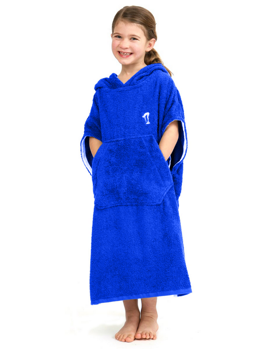 Kids Hooded Towel | Surf Poncho | Blue