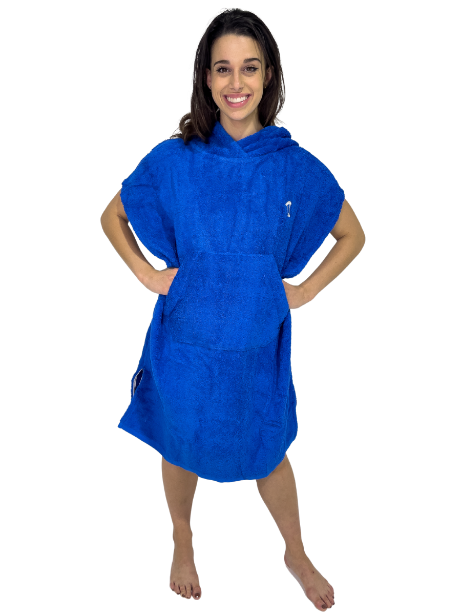 Womens Hooded Towel | Super Warm | Blue