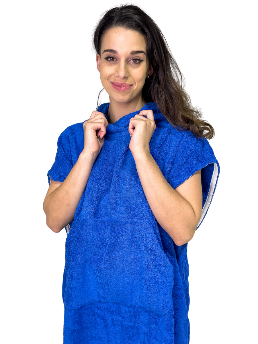 Womens Hooded Towel | Super Warm | Blue