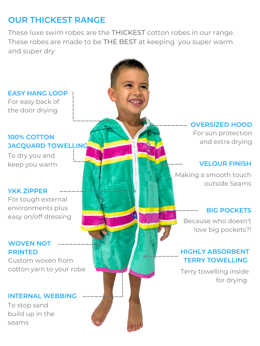 Luxe Hooded Towel | Swim Robe | Sport