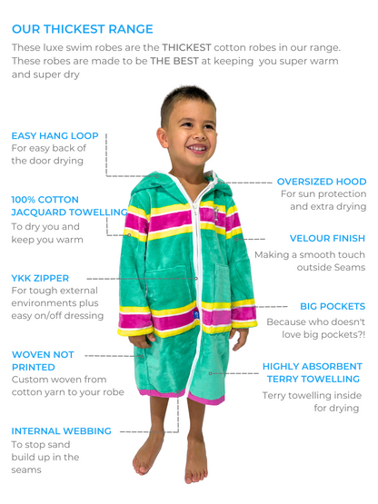 Luxe Hooded Towel | Swim Robe | Zeal
