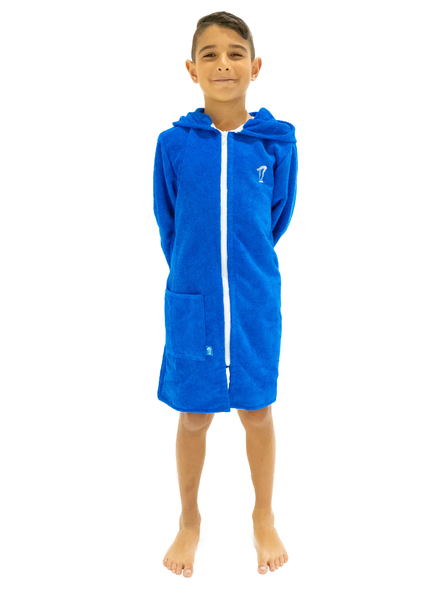 Microfibre | Hooded Towel | Beach Robe | Blue