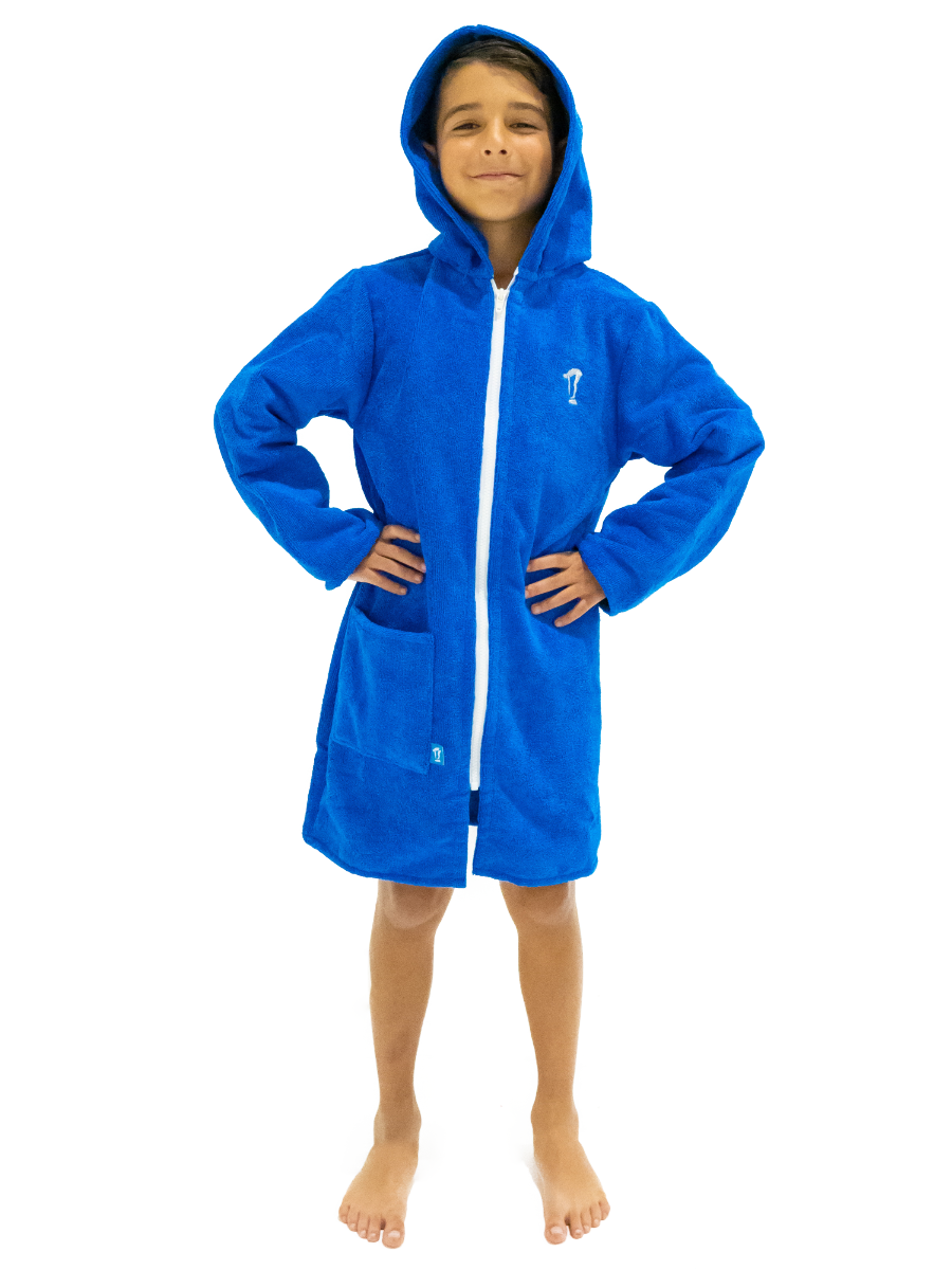 Microfibre | Hooded Towel | Beach Robe | Blue