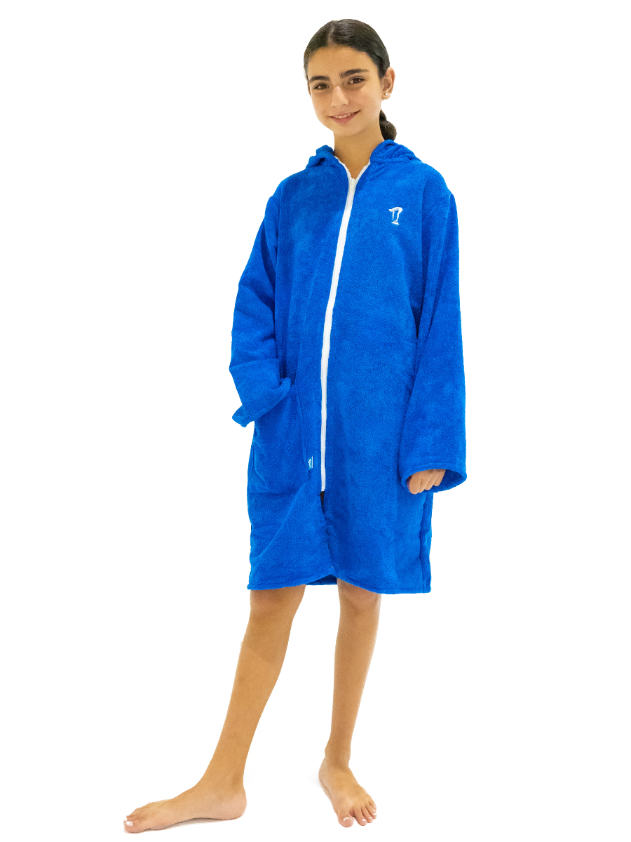 Microfibre | Hooded Towel | Beach Robe | Blue