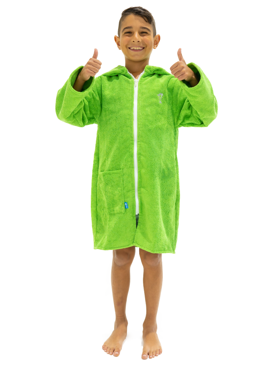 Microfibre | Hooded Towel | Beach Robe | Green