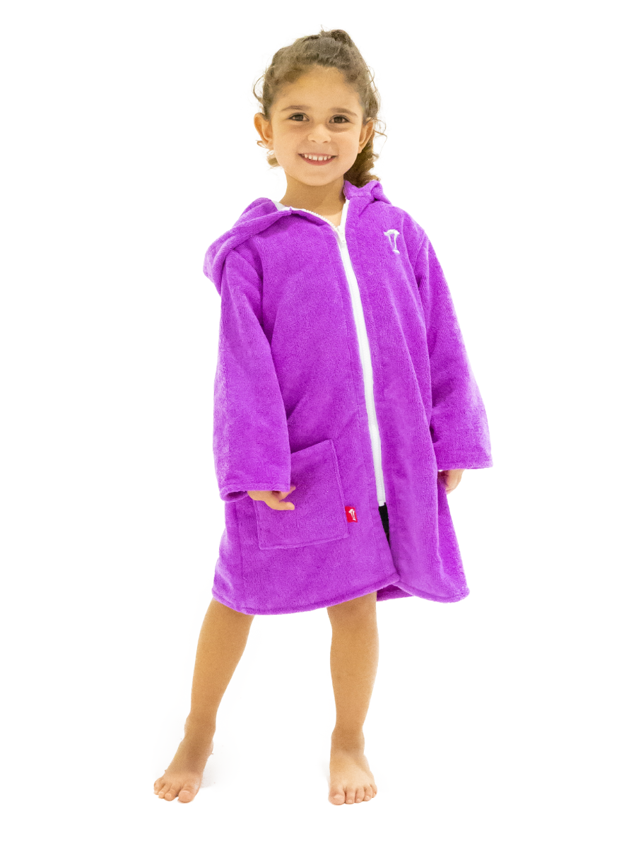 Microfibre | Hooded Towel | Beach Robe | Purple