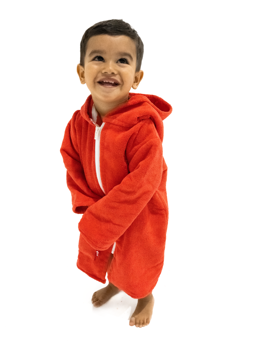 Microfibre | Hooded Towel | Beach Robe | Red