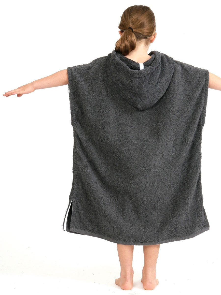 Kids Hooded Towel | Surf Poncho | Charcoal