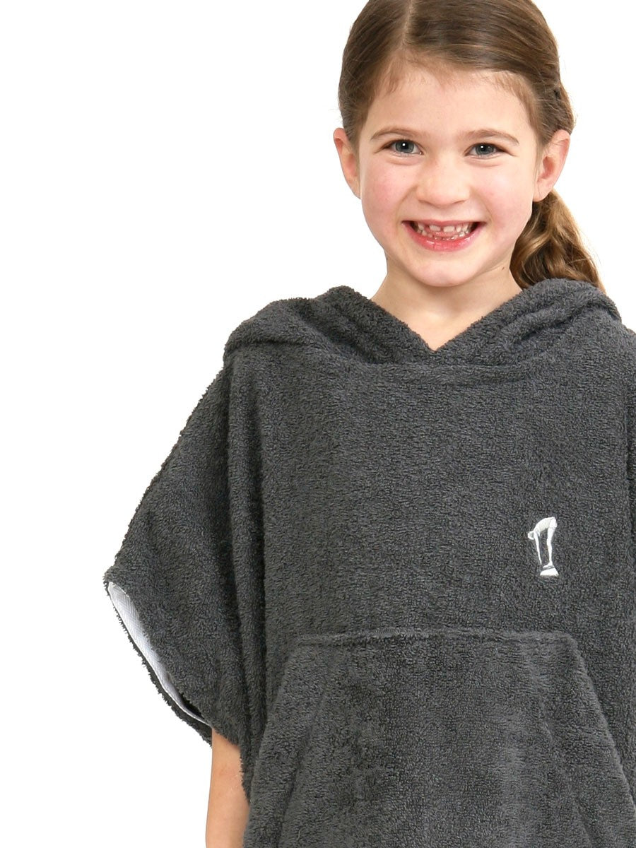 Kids Hooded Towel | Surf Poncho | Charcoal