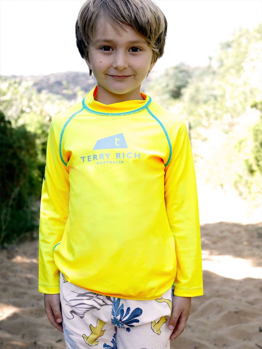 Kids Rash Vest | Swim Shirt | Yellow/Blue