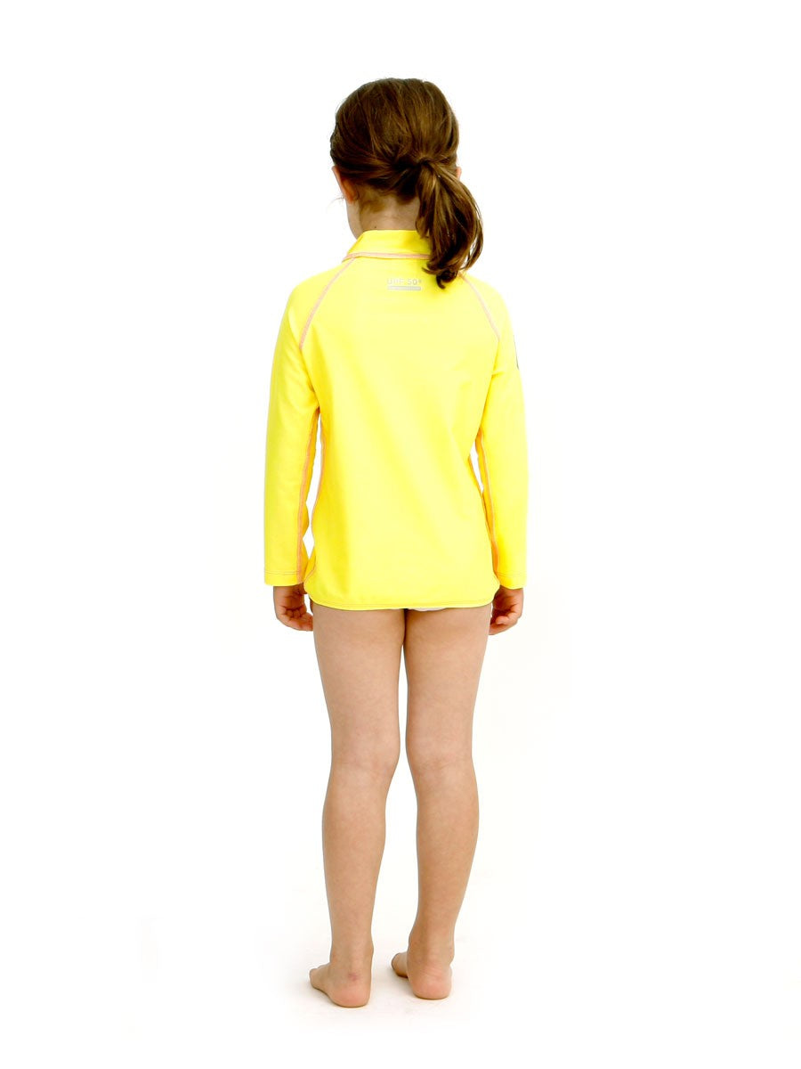 Kids Rash Vest | Swim Shirt | Yellow/Pink