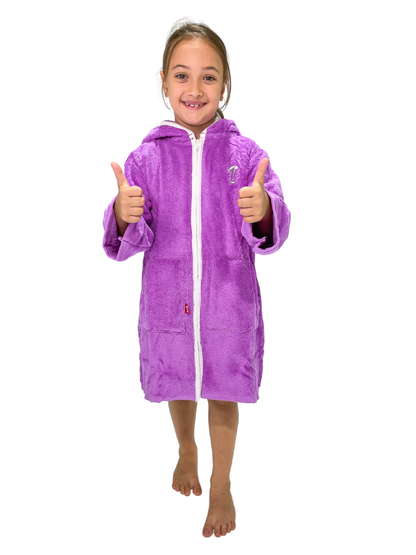 Hooded Towel | Swim Robe | Purple