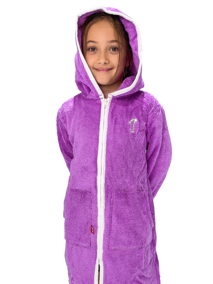 Hooded Towel | Swim Robe | Purple