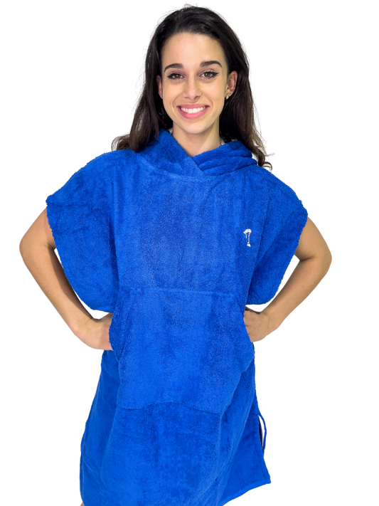 Womens Hooded Towel | Super Warm | Blue
