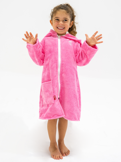 Microfibre | Hooded Towel | Beach Robe | Pink