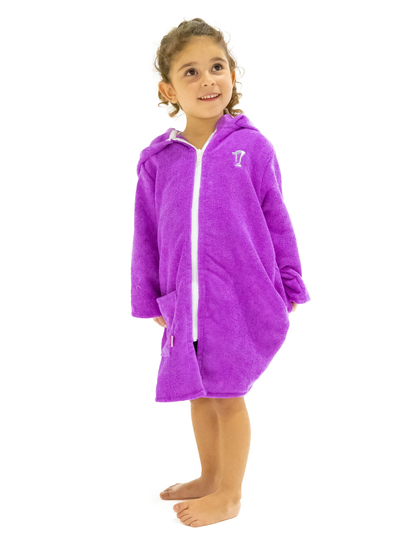 Microfibre | Hooded Towel | Beach Robe | Purple
