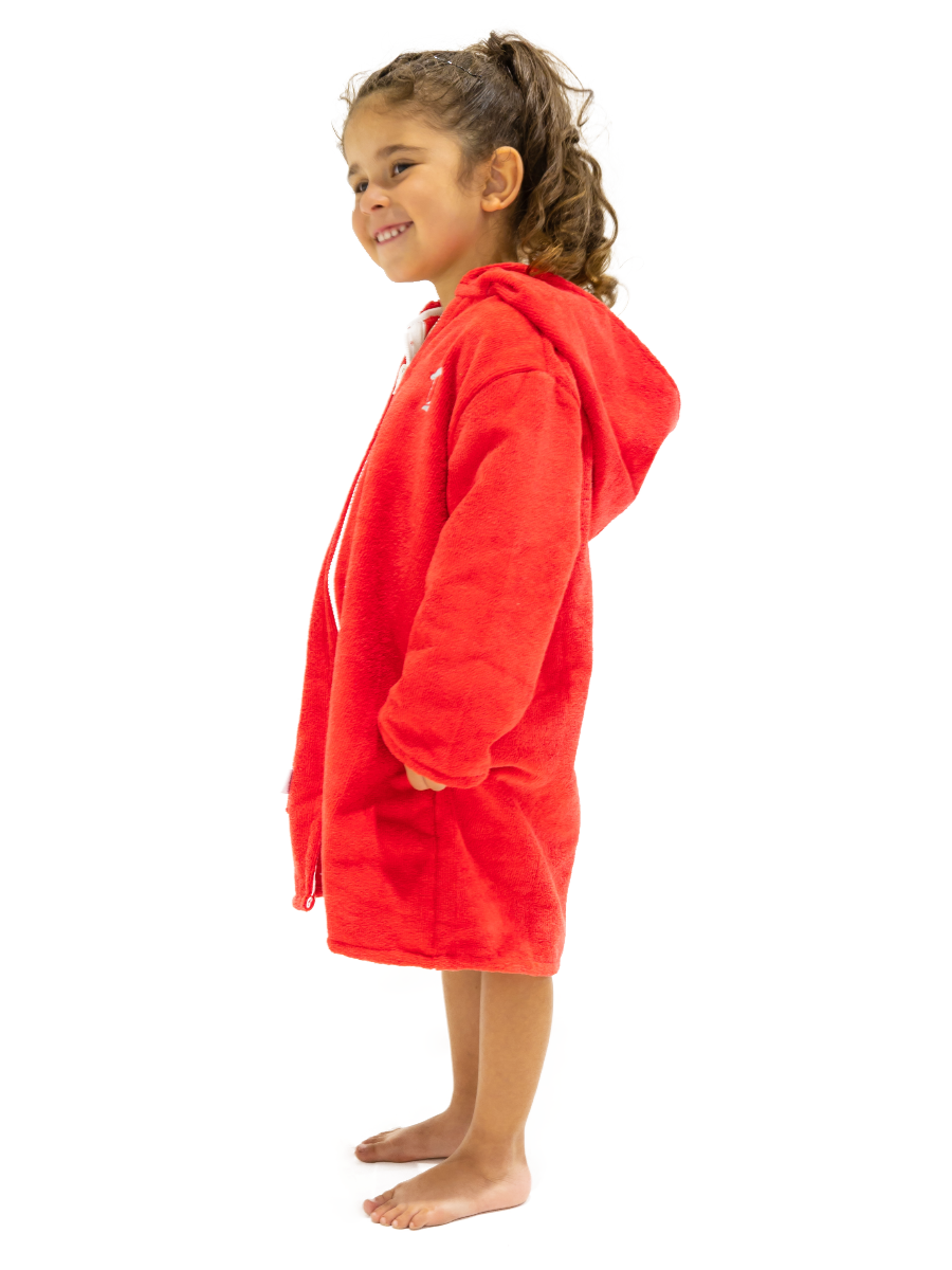 Microfibre | Hooded Towel | Beach Robe | Red