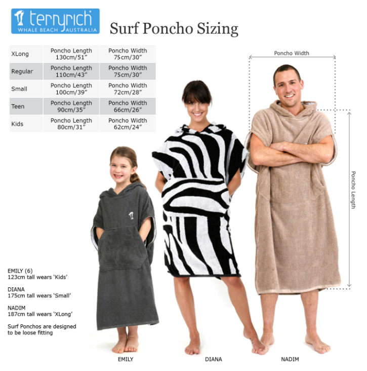 Mens Hooded Towel | Surf Poncho | Navy