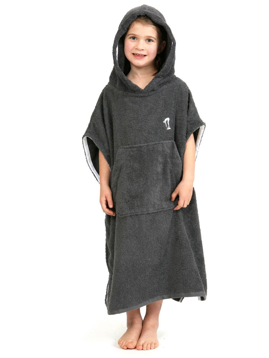 Kids Hooded Towel | Surf Poncho | Charcoal