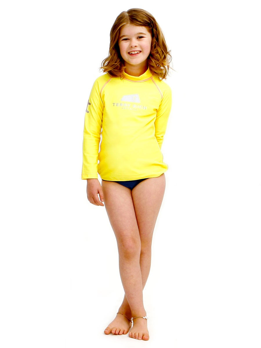 Kids Rash Vest | Swim Shirt | Yellow/Pink