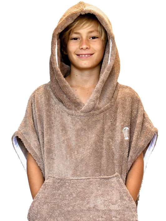 Kids Hooded Towel | Surf Poncho | Stone